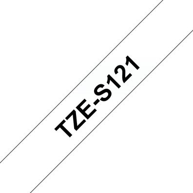 Schriftband TZe-S121 (extra st.) Schwarz auf transp. 9mm x 8m