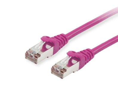 equip CU Patchkabel S/FTP 2xRJ45 Cat.6 250MHz violett 0,25m