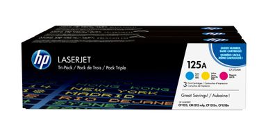 HP Toner Nr. 125A CF373AM Multipack (C/M/Y) (3x ca. 1.400 S.)