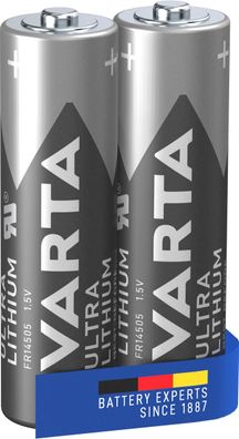 VARTA Professional Lithium Batterie AA LR6 Mignon 2er