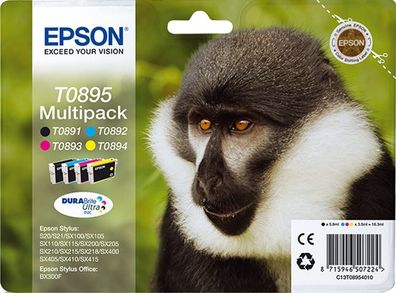 Epson Tintenpatronen T0895 Multipack (BK/M/C/Y)