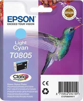 Epson Tintenpatrone T0805 Claria Photographic Cyan hell