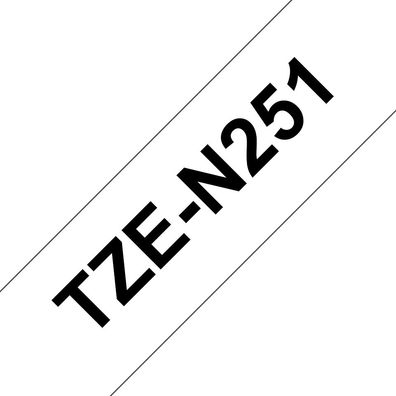 Schriftband TZe-N251 (nicht lam.) Schwarz auf Weiß 24mm x 8m