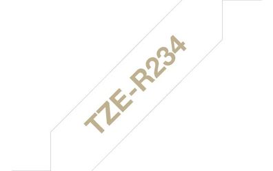 Textilband TZe-R234 weiß / gold 12mm x 4m