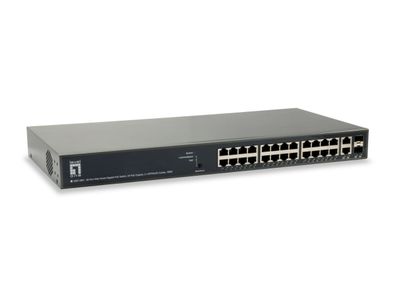 LevelOne 26-Port-Web Smart-Gigabit-PoE-Switch, 24 PoE-Ausgänge