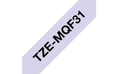 Schriftband TZe-MQF31 pastell lila / schwarz 12mm x 4m