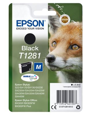 Epson Tintenpatrone T1281 DURABrite Ultra Schwarz