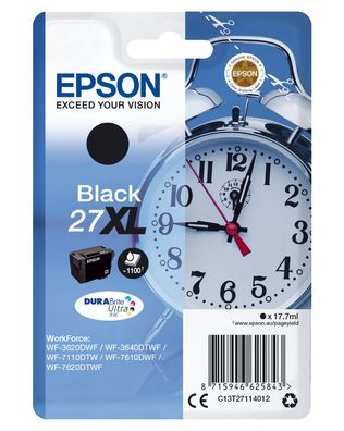 Epson Tintenpatrone 27XL Schwarz (ca. 17,7ml)