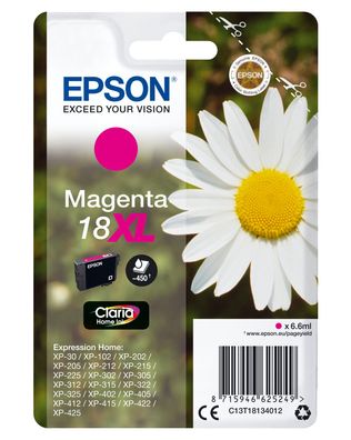 Epson Tintenpatrone 18XL T1813 Claria Home Magenta