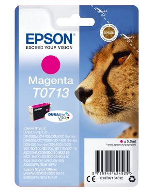 Epson Tintenpatrone T0713 Magenta (ca. 250 Seiten)