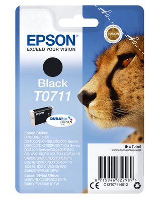 Epson Tintenpatrone T0711 Schwarz (7 ml)