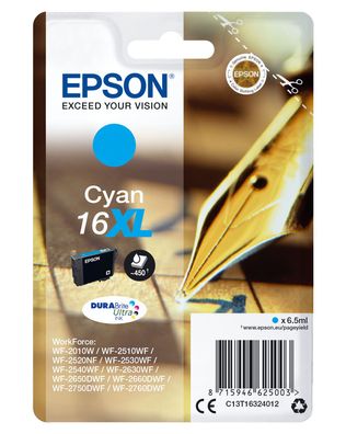 Epson Tintenpatrone 16XL T1632 DURABrite Ultra Cyan