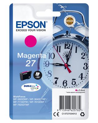 Epson Tintenpatrone 27 Magenta (ca. 3,6ml)