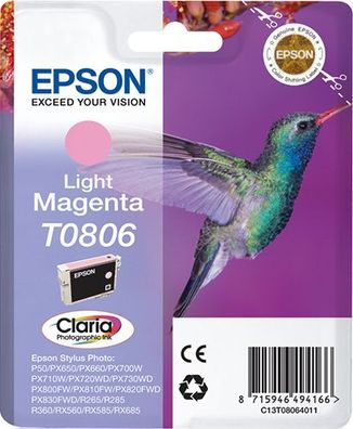 Epson Tintenpatrone T0806 Claria Photographic Magenta hell