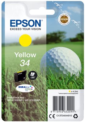 Epson Tintenpatrone 34 Gelb (Y) (ca.300 Seiten)