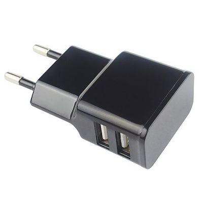 3er-Pack AXXTRA 2.4 Amp Dual USB Wall Charger (Black)