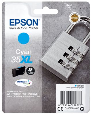 Epson Tintenpatrone 35XL Cyan (1900 Seiten)