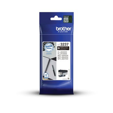 Brother Tintenpatrone LC-3237BK Schwarz (ca. 3000 Seiten)