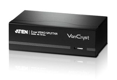 ATEN VS132A Video-Splitter S-VGA 2-fach Monitor-Verteiler, 450MHz