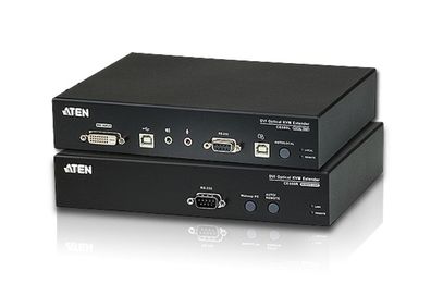 ATEN CE680 Konsolen-Extender, DVI über LWL, USB, RS232, mit Audio, max. 600m via