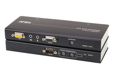 ATEN CE750A Konsolen-Extender, 1PC zu 2 Arbeitsplätze, VGA, USB, Audio, max. 200