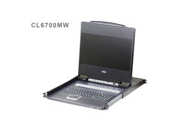 ATEN CL6700MW KVM Konsole, FullHD 17,3’’-Monitor, IT-Layout