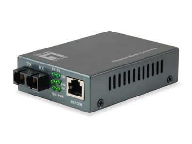 LevelOne Fast-Ethernet RJ45-SC Mediakonverter, SM 1550nm, 80km