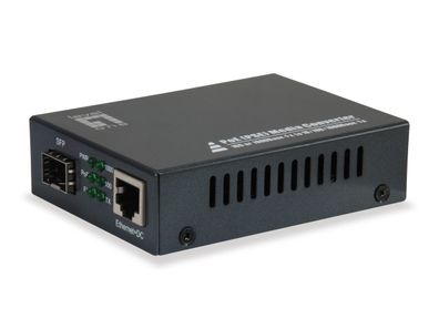 LevelOne Gigabit RJ45 zu SFP Mediakonverter, PoE PSE