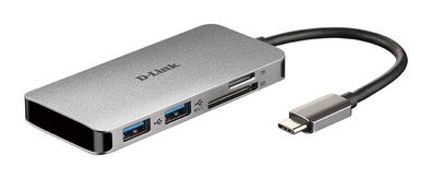 D-Link DUB-M610 USB-C 6-Port USB 3.0 Hub mit HDMI/Card Reader