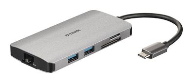 D-Link DUB-M810 USB-C 8-Port USB 3.0 Hub mit HDMI und Ethernet