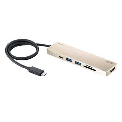 ATEN UH3239 USB-C Multiport Mini-Dockingstation mit Power-Pass-Through