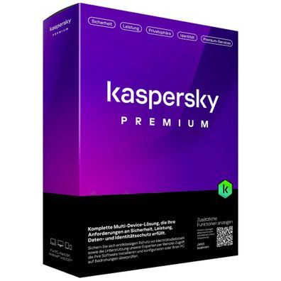 Kaspersky Premium (2024) inkl VPN 1, 3, 5, 10, 20 Geräte 1-2 Jahr / Download