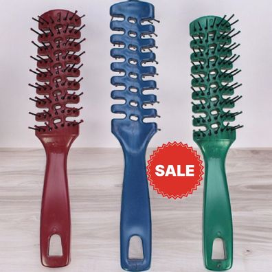 Haarbürste Skelettbürste Bürste Haar Kamm Massage mit Noppen 20cm Trendfarbe 1er