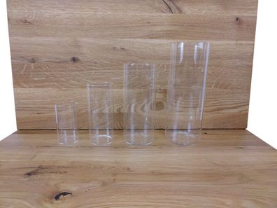 4er Set zylindrische Glastöpfe Gläser für Kerzenhalter Deko Tischdeko von Shein