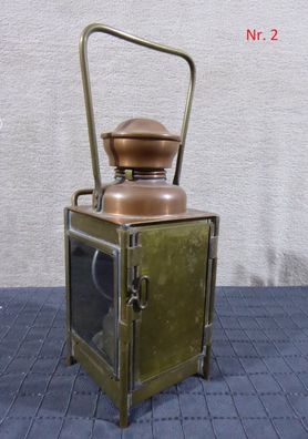 S.N.C.F. Petroleumlampe Öllampe Albert Butin Paris Etablissements Railroad Lantern