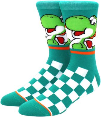 Yoshi Mario Kart Socken - Nintendo Super Mario 360° Motiv Charakter Cartoon Socken