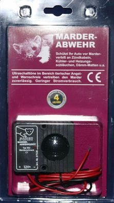 STOP & GO Marderabwehrgerät Marderschreck Marderwarner Ultraschall 07526