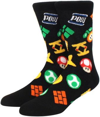 Super Mario Icons Lustige Charakter Socken - Super Mario 360° Motiv Cartoon Socken