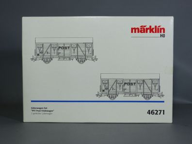 Märklin H0 46271 Güterwagen-Set PTT Post-Triebwagen gedeckte Güterwagen NEU OVP