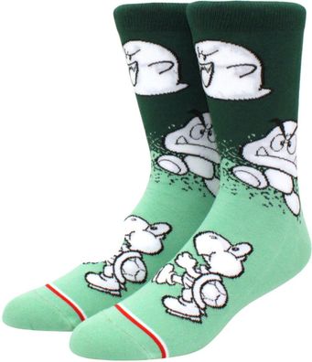 Buu Huu and Yoshi Crew Socken - Super Mario 360° Charakter Cartoon Motiv-Socken