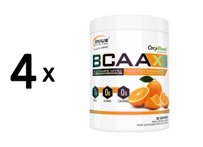 4 x Genius Nutrition BCAA-X5 (360g) Orange