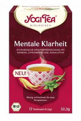 YOGI TEA Mentale Klarheit Bio 32,3g Bio Kräutertee - minzig. erfrischend