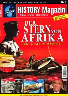 History Magazin Nr. 3 - Der Stern von Afrika - Hans Joachim Marseille, inkl. DVD