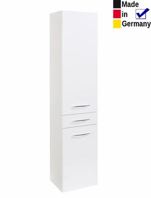 Hochschrank Fiona 6 Hochglanz weiß 40x180x35 cm Seitenschrank