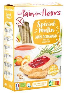 Blumenbrot - Le Pain des Fleurs 6x Dickeres Knusperbrot Mais zum Früstück 230g