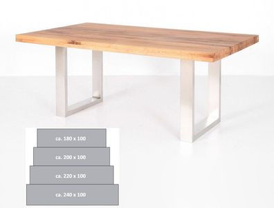 Esstisch Lyon B Balkeneiche Tisch 200-240cm Variante Massivholztisch