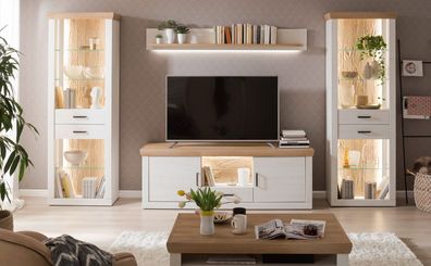 Wohnwand Marlis 22 Pinie Aurelio Nb 4-teilig Wohnzimmer TV-Wand