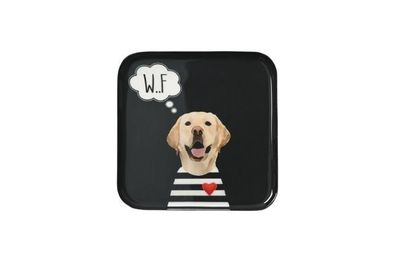 Gift Company Love Trays, Dekotablett, Hund , quadratisch, schwarz, 1143401002 1 St