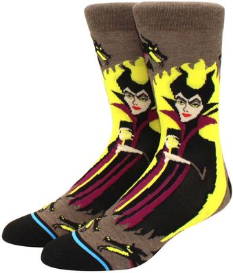 Hexe Malefiz Socken - Walt Disney 360° Lustige Maleficent Cartoon Motiv-Socken