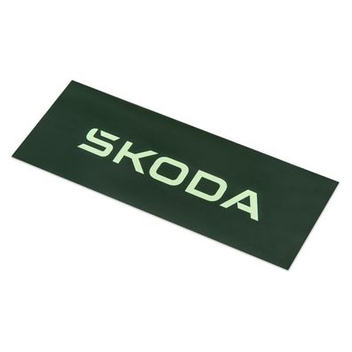 Original Skoda Aufkleber 450x165 Logo Sticker Schriftzug grün 6U0087703BH